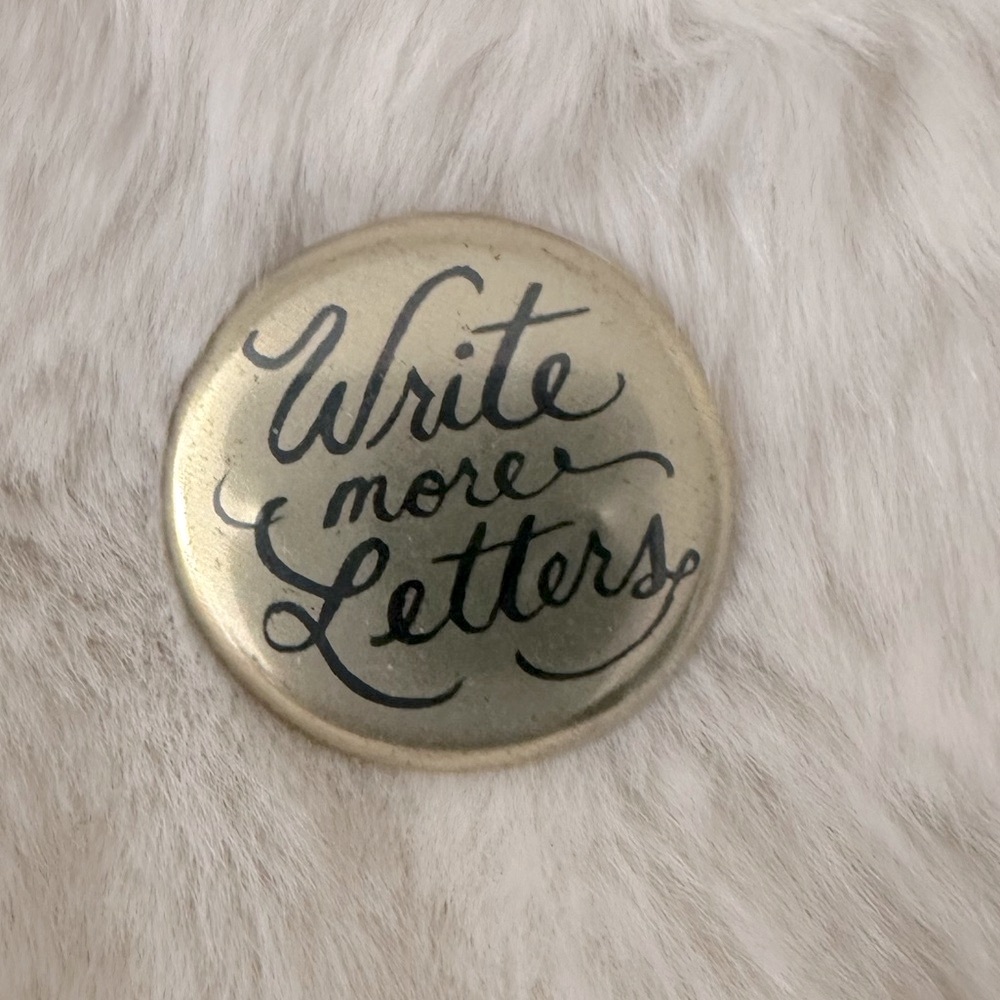 Golden Write More Letters Script Font Pin